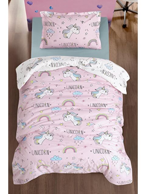 Nordqueen %100 Pamuk Tek Kişilik Nevresim Seti  Pembe - S000059692-20024