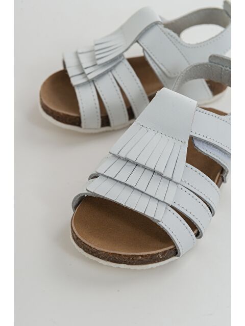 Mnpc Kız Çocuk Beyaz Deri Ortopedik Destekli Çocuk Sandalet - S000064135-20063