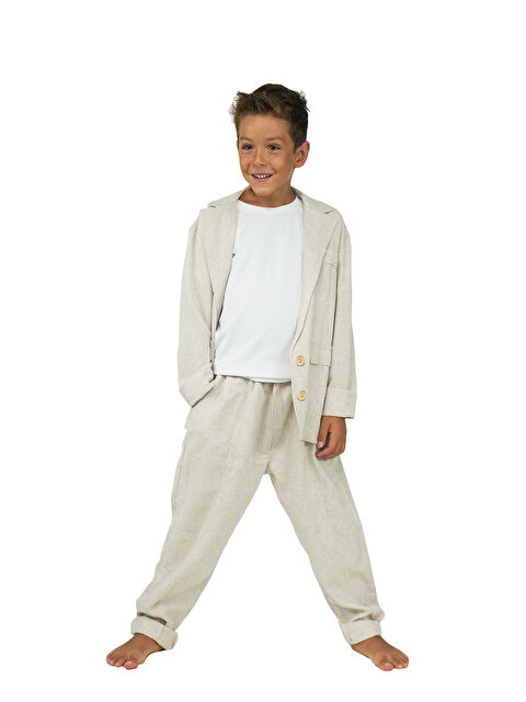 Catz Kids Krem Keten Rahat Ceket + Krem Keten Rahat Pantolon - S000156945-37513