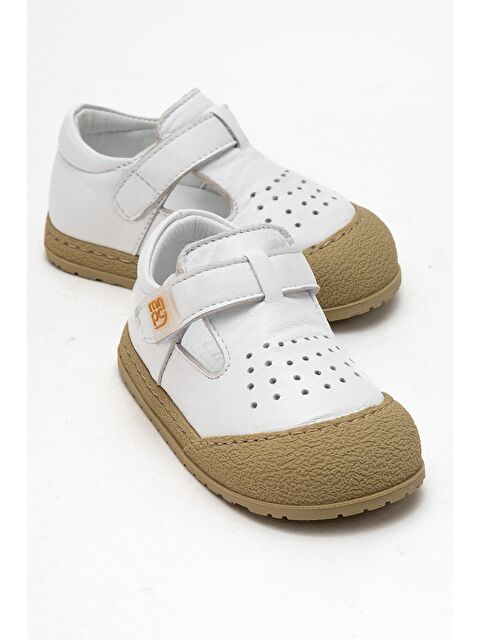 Mnpc Unisex Çocuk Beyaz Hakiki Deri Günlük İlk Adım Ayakkabı - S000400597-20063