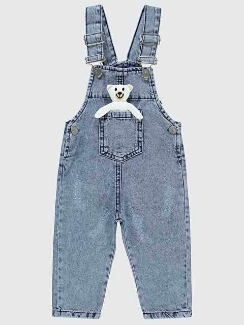 Civil Kız Bebek Jean Salopet 9 18 Ay Mavi