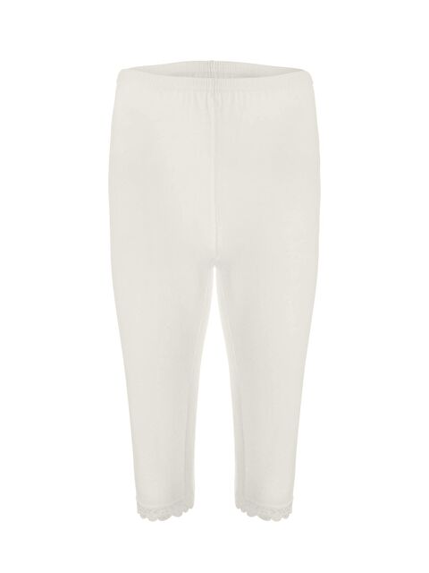 Tolin Kadın Pamuklu Düz Renk Dantelli Kapri Tayt 422 - S000075229-19966