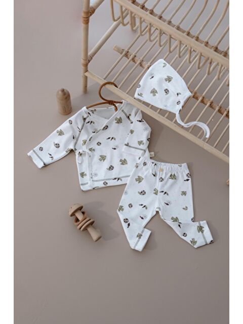 Oh La La Koala For Little Ones Kuş Baskılı Pure Hug Serisi Kruvaze 3'lü Takım