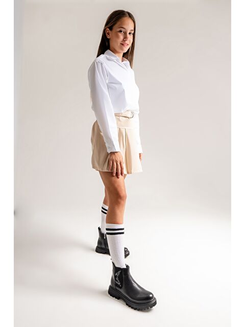 Mnpc Kız Çocuk Siyah Hakiki Deri Anatomik Günlük Bot - S000272914-19351