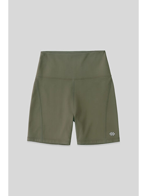 Tommylife Haki Kemer Detaylı Yüksek Bel Slim Fit Kısa Biker Kadın Tayt - 91017 - S000448618-18547