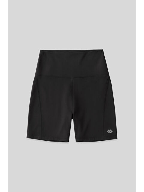 Tommylife Antrasit Kemer Detaylı Yüksek Bel Slim Fit Kısa Biker Kadın Tayt - 91017 - S000448618-29666