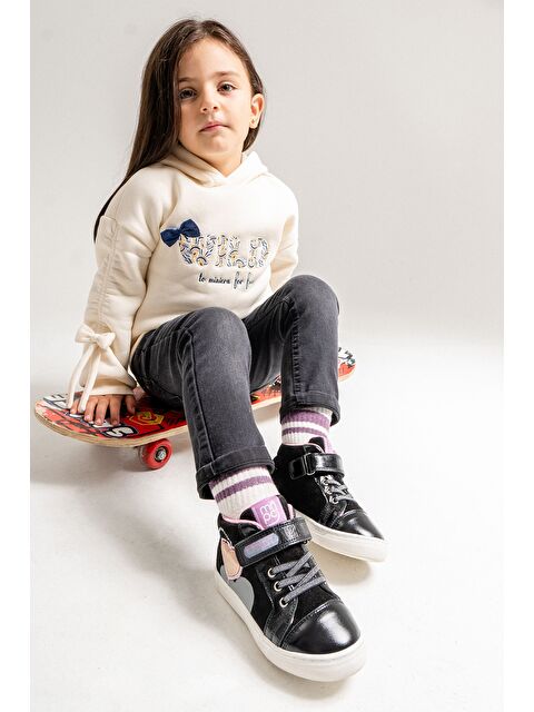 Mnpc Kız Çocuk Siyah Hakiki Deri Anatomik Günlük Bot - S000353479-19351