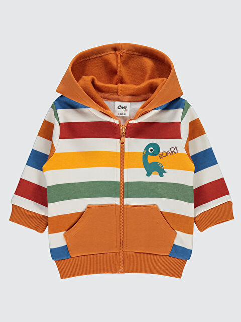 Civil Baby Erkek Bebek Kapüşonlu Hırka 6 18 Ay Bal Kabağı - S000304731-20013