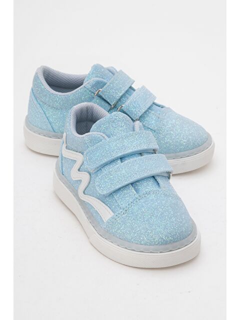 Mnpc Kız Çocuk Mavi Simli Sneaker Ayakkabı - S000366193-17234