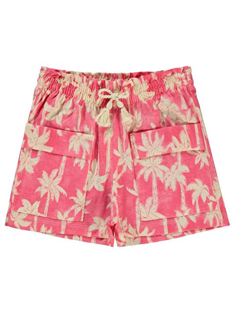 Civil Girls Pamiye Desenli 6-9 Yaş Şort - S000382241-20028