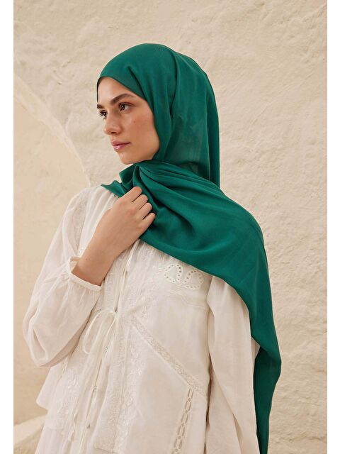 Fresh Scarfs Rami Viskon Şal Koyu Yeşil