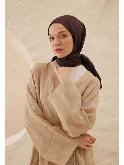 Fresh Scarfs Rami Viskon Şal Kızıl Kahve