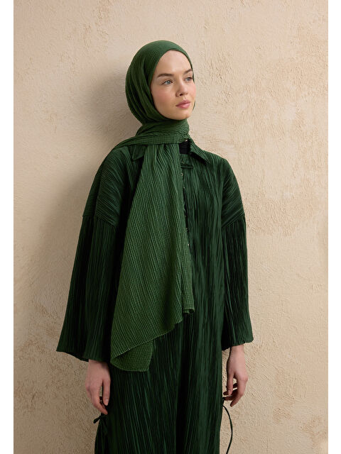 Fresh Scarfs Modal Krinkıl Şal Çam Yeşili