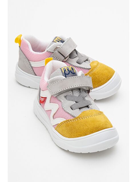Mnpc Unisex Çocuk Gri-Sarı Günlük Spor Ayakkabı - S000385808-37286