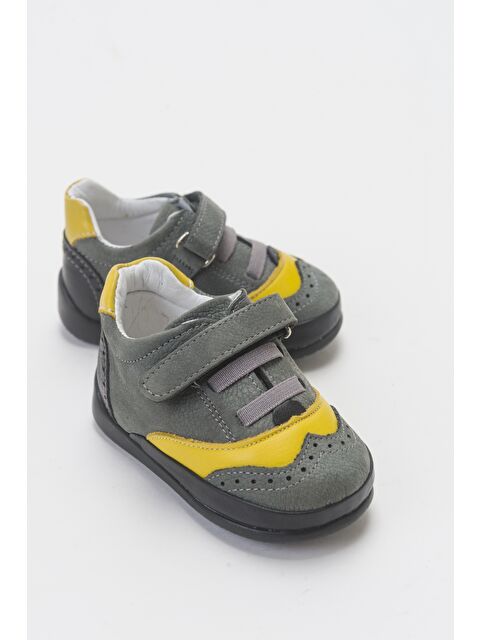Mnpc Erkek Çocuk Gri Hakiki Deri İlk Adım Günlük Ayakkabı - S000064385-20600