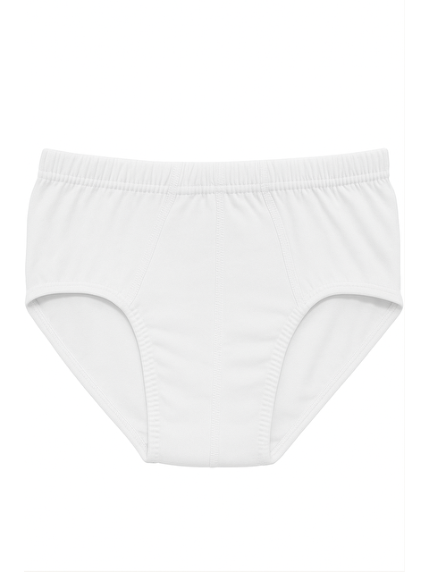 Kompedan Erkek Çocuk %100 Pamuklu Süprem Esnek Rahat Külot | Beyaz K0710 - S000232474-20063