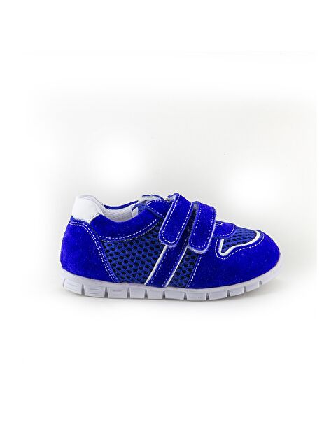 Mnpc Unisex Çocuk Saks Mavi Deri Ortopedik Destekli İlk Adım Ayakkabı - S000064403-23710