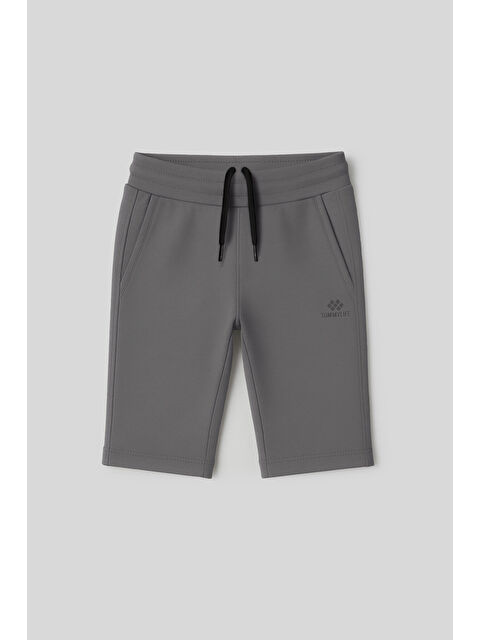 Tommylife Koyu Gri Standart Fit Basic Performans Erkek Çocuk Şort - 11303 - S000446274-29351