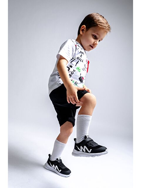 Mnpc Erkek Çocuk Siyah Spor Ayakkabı - S000353306-19351