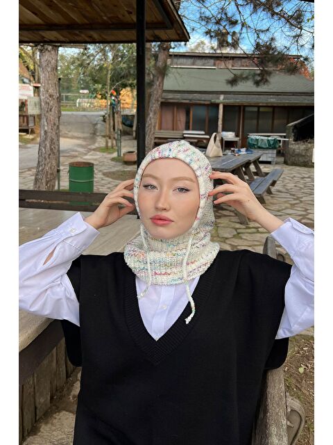 Ceylan Otantik Krem Triko Balaklava Bere - S000296519-19966