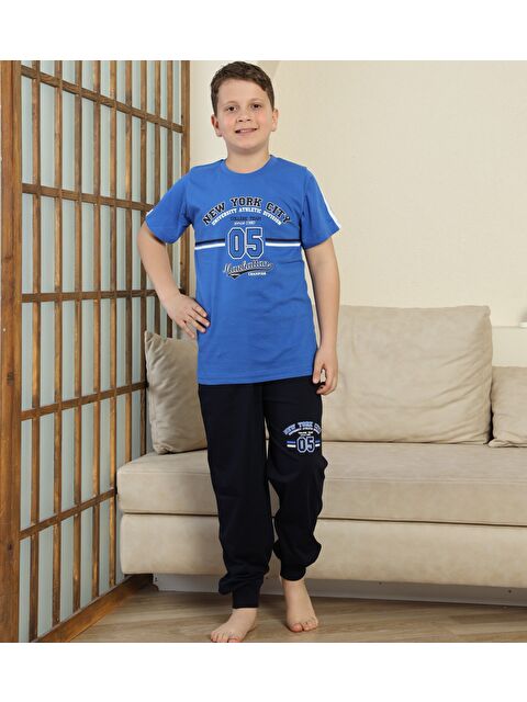 Formo Erkek Çocuk %100 Doğal Pamuk Kısa Kollu Pijama Takımı - S000397405-17234