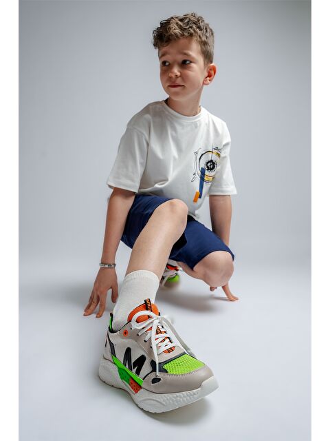 Mnpc Erkek Çocuk Gri Günlük Spor Ayakkabı - S000353310-20600