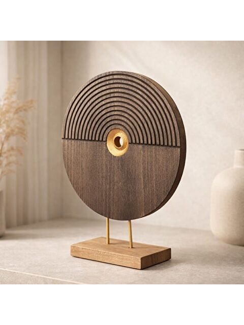 Evidea Deco Masif Ahşap Etnik Dekor - Kahverengi - 40 cm - S000475785-19413