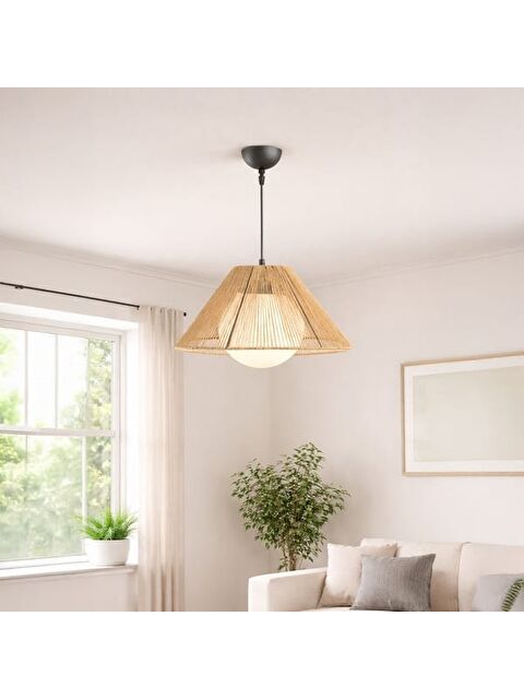 Nisa Luce Sakura Opal Camlı Avize - Kahverengi / Beyaz - S000420925-37319