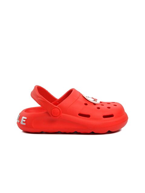 Ayakmod Brn 1648-F Kırmızı Desenli Unisex Çocuk Sabo Terlik - S000036094-20045