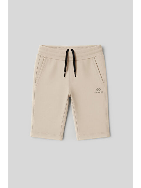 Tommylife Bej Standart Fit Basic Performans Erkek Çocuk Şort - 11303 - S000446274-19928