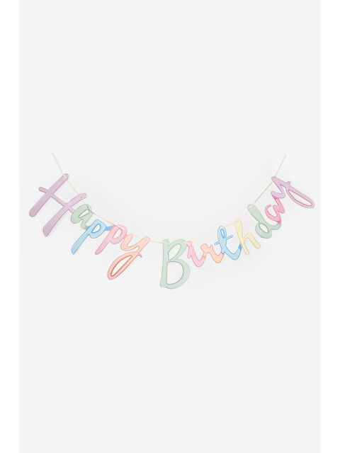 Le Mabelle Altın Happy Birthday Banner - S000383874-20076