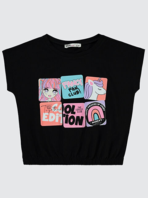 Civil Girls Kız Çocuk Tişört 2-5 Yaş Siyah