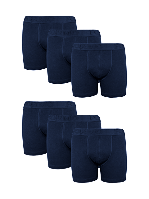Formo 6'lı Erkek Lacivert Pamuklu Esnek Elastan Boxer - S000371192-21164