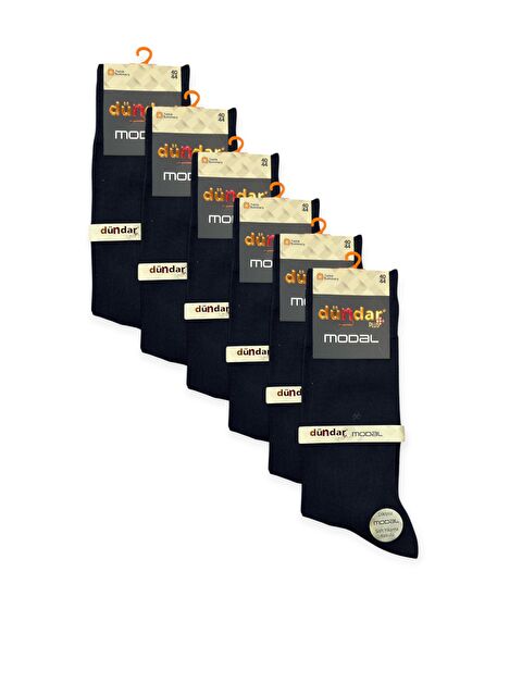 Dündar Lacivert Modal Soket Çorap 6'lı - S000362431-21164
