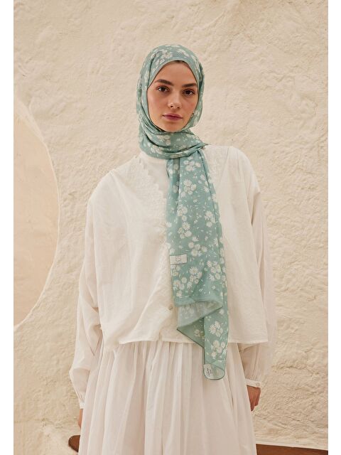 Fresh Scarfs Papatya Desen Rami Şal Mavi