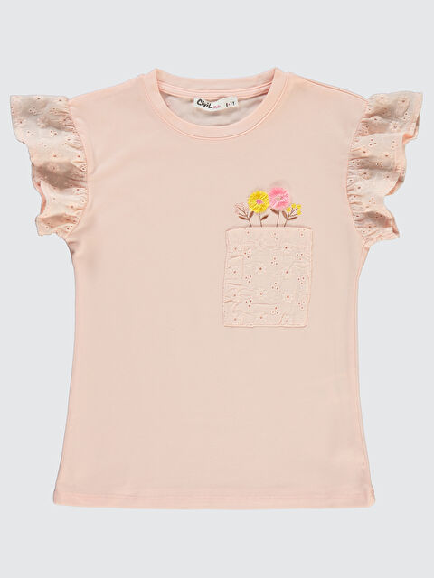 Civil Girls Kız Çocuk Tişört 6-9 Yaş Somon