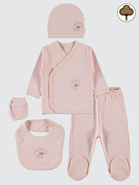 Civil Baby Bebek Organik 5'li Zıbın Takımı 0-1 Ay Pembe - S000201963-20024