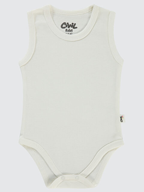 Civil Baby Bebek 5'li Çıtçıtlı Badi 0-3 Ay Beyaz