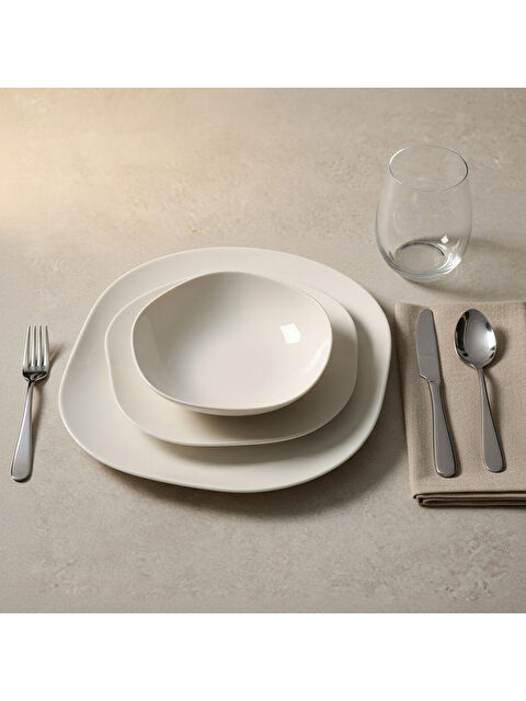 GÜRAL PORSELEN Ütopya 12 Parça 4 Kişilik Yemek Takımı