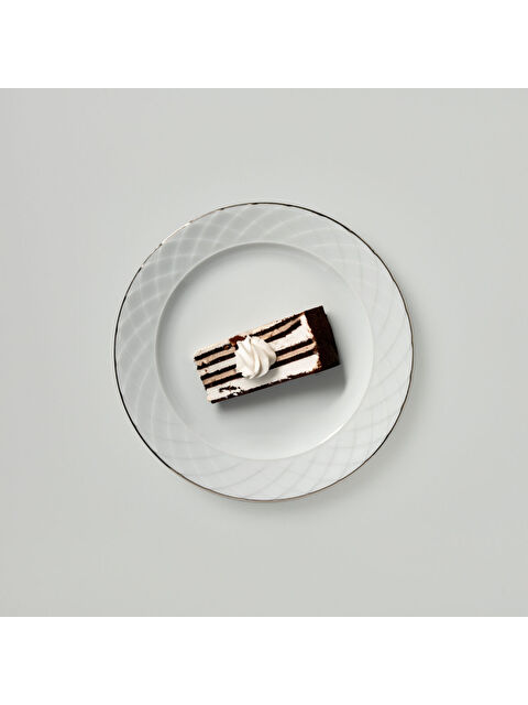 GÜRAL PORSELEN Alfa 6 Adet 17 Cm Tatlı Tabağı Platin File 220 - S000483445-37646