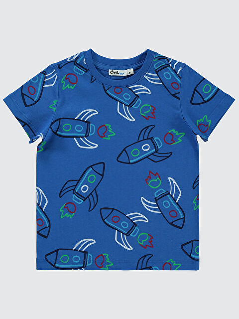 Civil Boys Erkek Çocuk Tişört 2-5 Yaş Saks Mavisi - S000198504-23710