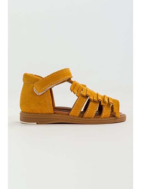 Mnpc Kız Çocuk Sarı Deri Ortopedik Destekli Çocuk Sandalet - S000064120-20072