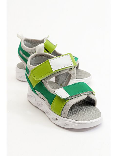 Mnpc Erkek Çocuk Yeşil Işıklı Anatomik Hafif Spor Sandalet - S000147676-18194