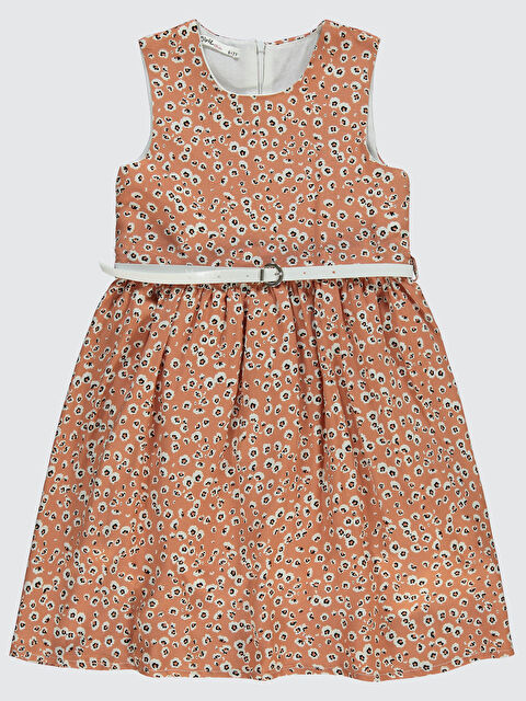 Civil Girls Kız Çocuk Elbise 6-9 Yaş İtalyan Karameli - S000199976-18657