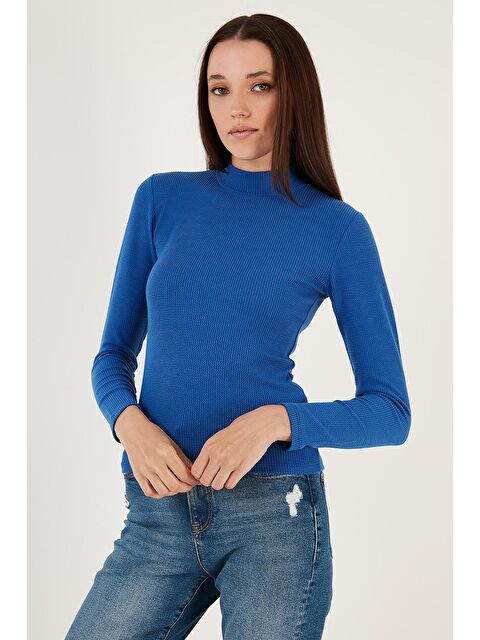 Lela Fitilli Esnek Slim Fit Yarım Balıkçı Yaka Kazak 5865344 - S000058465-23710