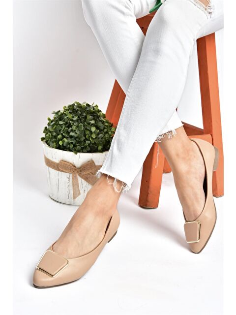 Fox Shoes P726776309 Ten Toka Aksesuarlı Kadın Babet - S000031753-26407