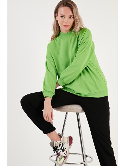 Lela Pamuklu Dik Yaka Basic Örme Sweat 5863323 - S000000166-19972