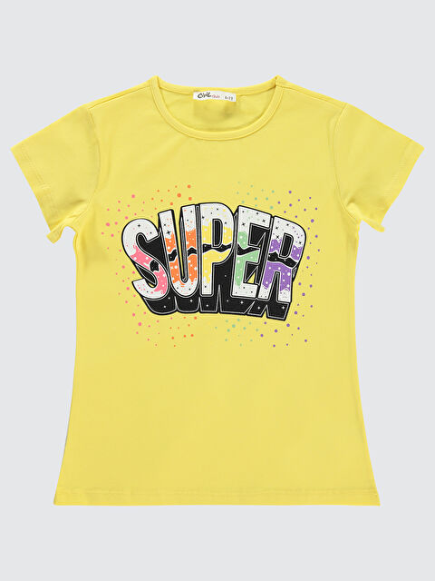 Civil Girls Kız Çocuk Tişört 6-9 Yaş Sarı