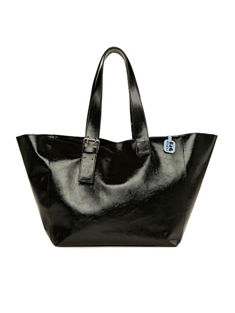 Bagmori Kemer Detaylı Dokulu Parlak Dokulu Tote Çanta - S000088282-19351