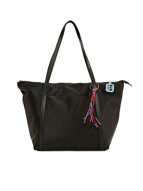 Bagmori Renkli Püskül Detaylı Saten Tote Çanta - S000088283-19351